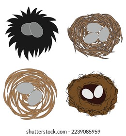 bird's nest icon vector template design