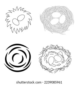 bird's nest icon vector template design