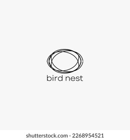 bird's nest logo design vector template