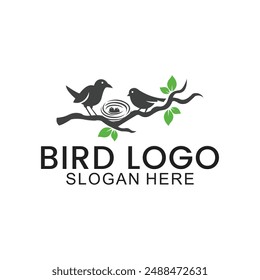 bird's nest logo with a simple, simple and premium style. perfect for any brand and company