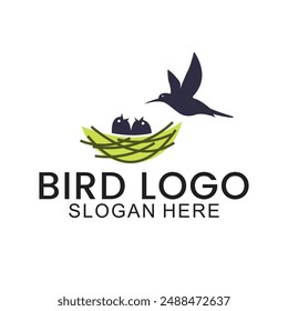 bird's nest logo with a simple, simple and premium style. perfect for any brand and company