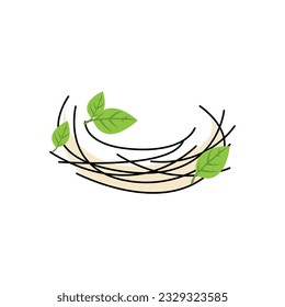 Bird's Nest Logo, Vector Design Illustration Template