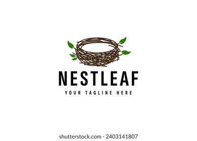 bird's nest logo vector icon illustration