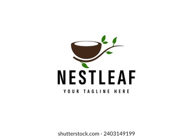 ilustración de icono del vector del logotipo del nido de aves