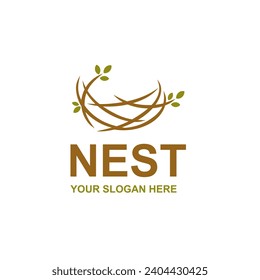 Bird's nest logo - vector illustration, bird's nest logo design emblem. Suitable for your design need, logo, illustration, animation, etc. 