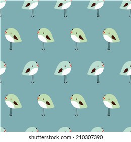 birds on blue background