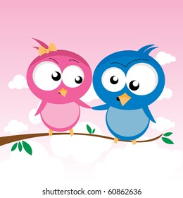 birds on a branch