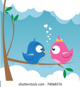 birds on a branch