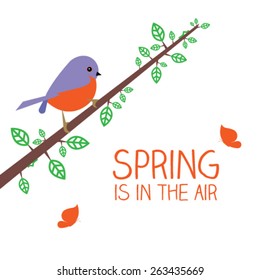 birds on a branch, spring, summer, easter, baby
