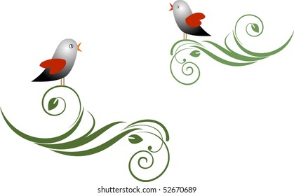 birds on the branches