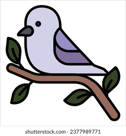 birds on branches with charming colors, illustrations and depicting birds.