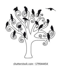 Birds on tree