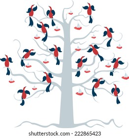 birds on the tree
