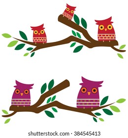 Birds on tree.