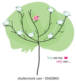 Birds on the tree