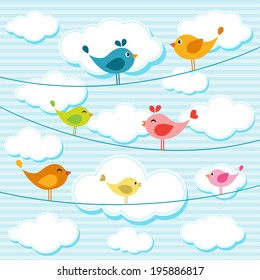 Birds on wires 