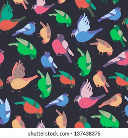 Birds of Paradise. Seamless pattern.