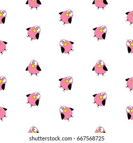 birds pattern  seamless pattern white background vector illustration