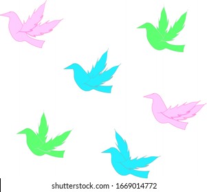 patrón de aves en el diseño vectorial para la moda, tela, papel pintado, envoltura y todas las impresiones en blanco .

