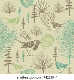 birds seamless background