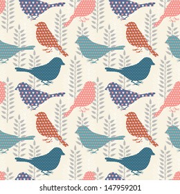 Birds seamless pattern