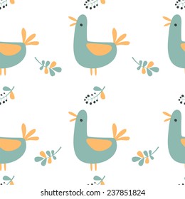 Birds seamless pattern