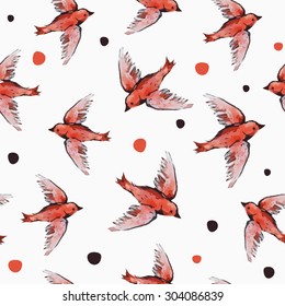 Birds seamless pattern.