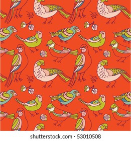 birds seamless pattern