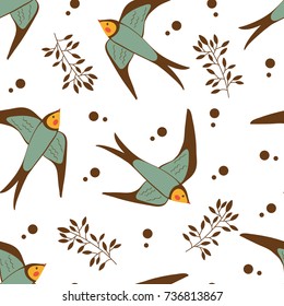 Birds seamless pattern