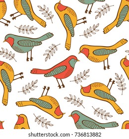 Birds seamless pattern