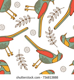 Birds seamless pattern