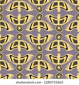 Birds seamless pattern. Andean condor vector illustration. The elegant the template for fashion prints. Design for banner, poster and scrapbook. 