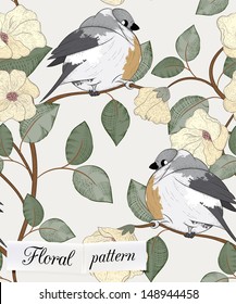 Birds seamless pattern can be used for wallpaper, website background, textile printing