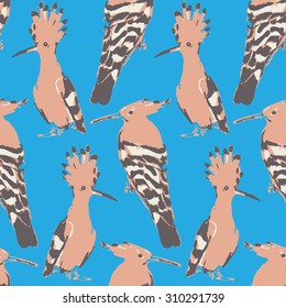 Birds seamless pattern. Colorful texture