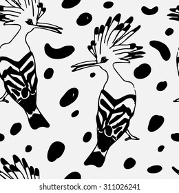Birds seamless pattern. Colorful texture