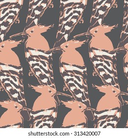 Birds seamless pattern. Colorful texture