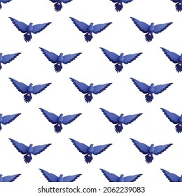 Birds Seamless Pattern Design . Vector Illustration.