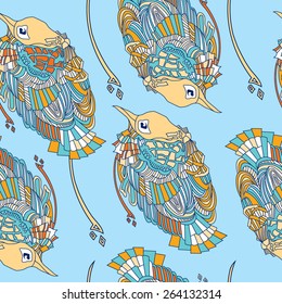 Birds seamless pattern. Elements for cards, gifts, crafts, invitation, showcase.Vector  illustration.