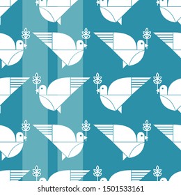Birds seamless pattern vector. Colorful overlapping background. Hand drawn illustration, texture with decor elements. Design backdrop vector. Decorative wallpaper, good for printing