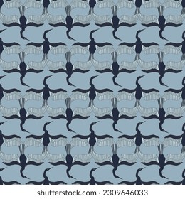 Birds seamless pattern vector. Trendy flat graphic. Anhinga birds graphic vector illustration. 