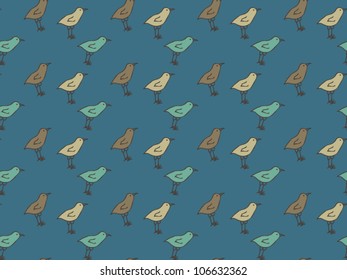 Birds seamless vector pattern