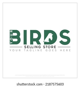 Birds Selling store logo template, Birds selling store logo design, vector logo, Birds, creative, green, business, sparrow, template, vector, black, business, logo, design, modern, minimal,concept,Eps