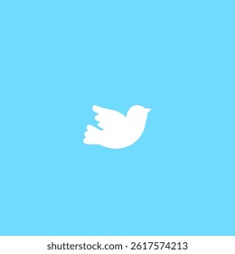 Birds silhouette on white background. Vector illustration.