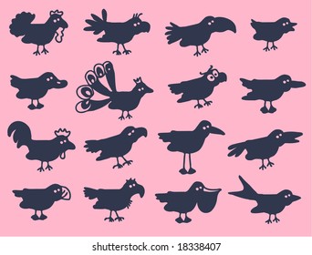 birds - silhouettes