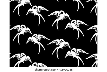 Birds silhouettes. Background