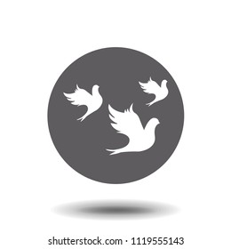 Birds Silhouettes flat icon vector.
