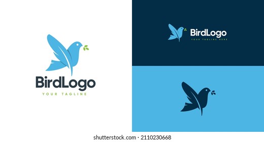 Birds simple logo design template.