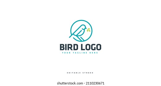 Plantilla de diseño de logotipo simple para aves.