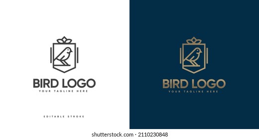 Birds simple logo design template.
