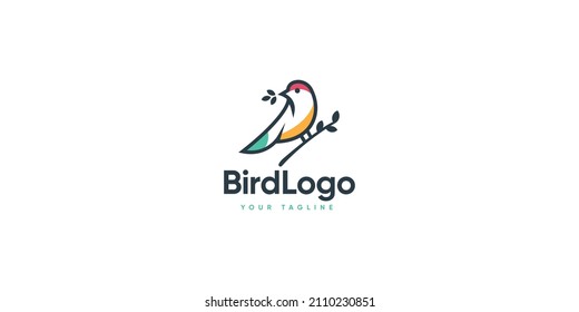Birds simple logo design template.